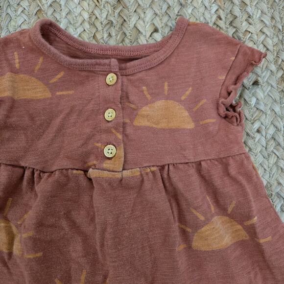 Little Co. Lauren Conrad Henley Dress Sun Print 3mos Bohemian - Picture 4 of 5